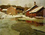 Fritz Thaulow Canvas Paintings - Vintersol